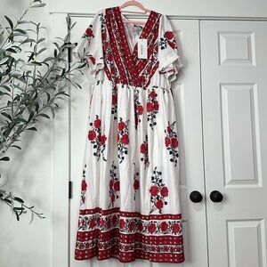 Red Floral Maxi